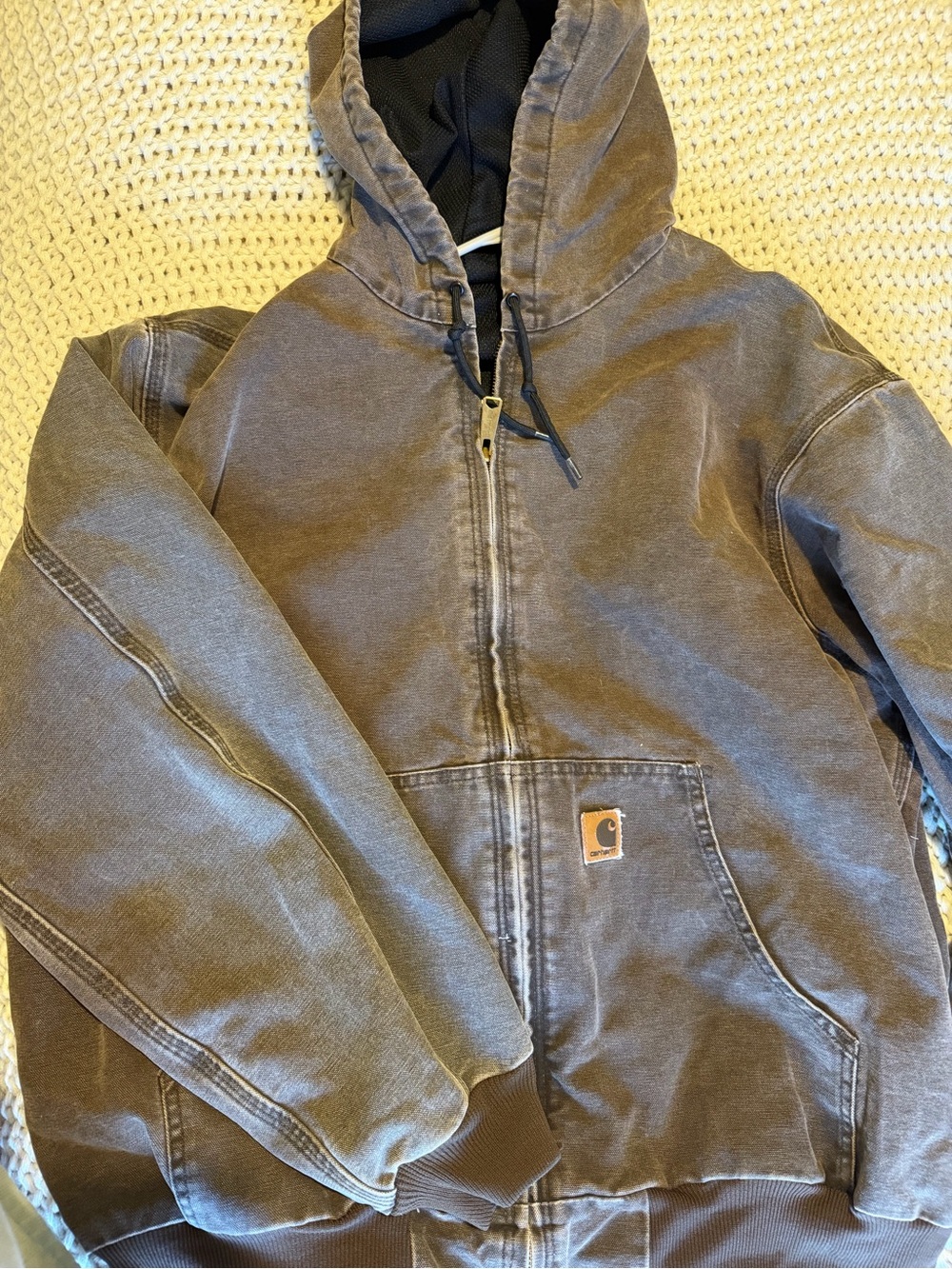 Carhartt Brown Hooded Zip-Front Work Jacket